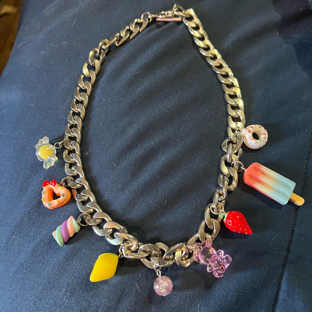 Sweet Tooth charm necklace